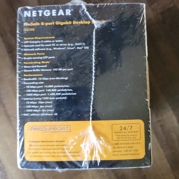 NETGEAR ProSafe GS108NA 8-port Gigabit Desktop Switch 10/100/1000 Mbps SEALED - Picture 5 of 6